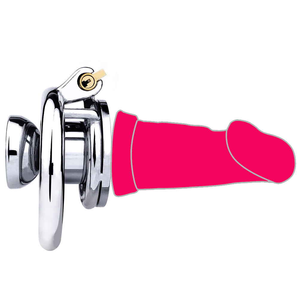 cock in chastity with dildo