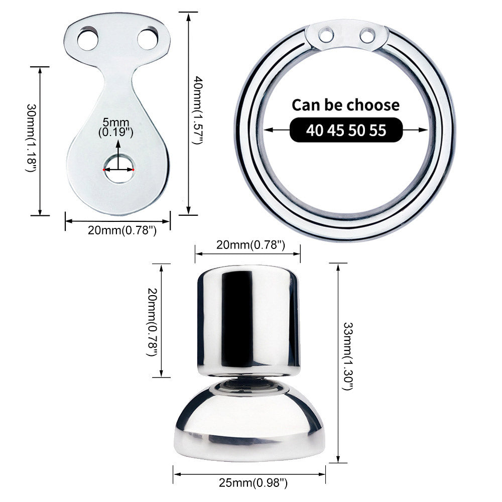 inverting chastity & detachable dildo