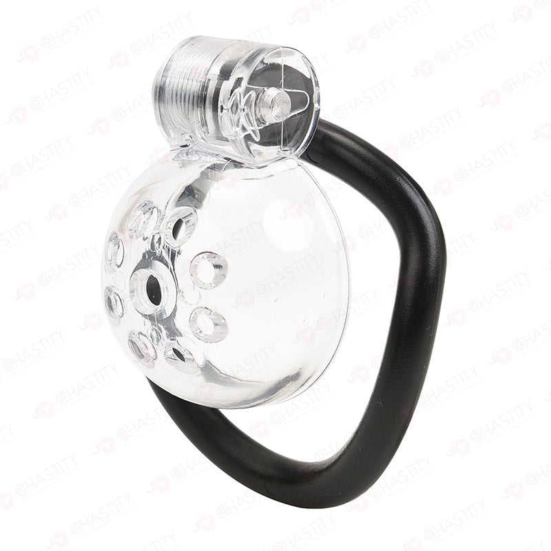 Male Chastity Denial With Clear Chastity Cage