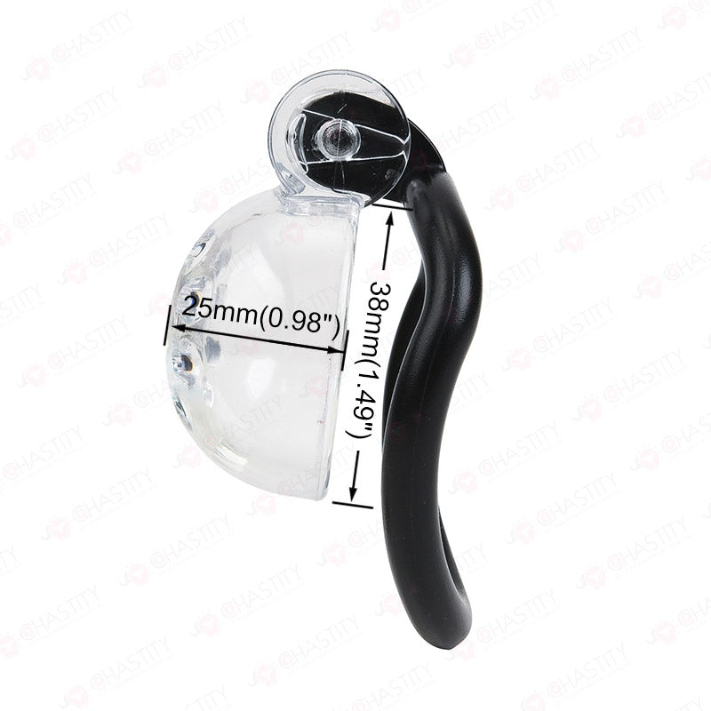 Male Chastity Denial With Clear Chastity Cage