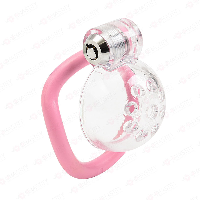 Male Chastity Denial With Clear Chastity Cage
