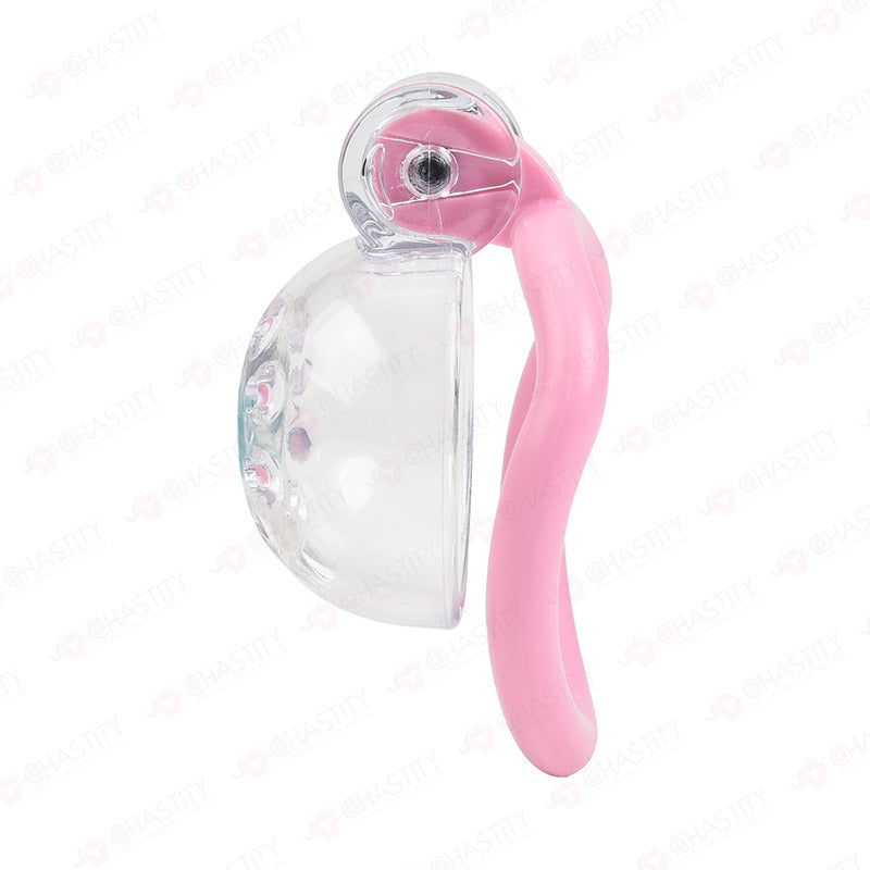 Male Chastity Denial With Clear Chastity Cage