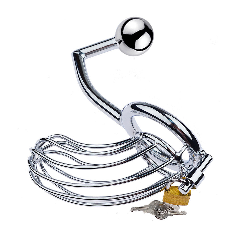male chastity device with anal hook