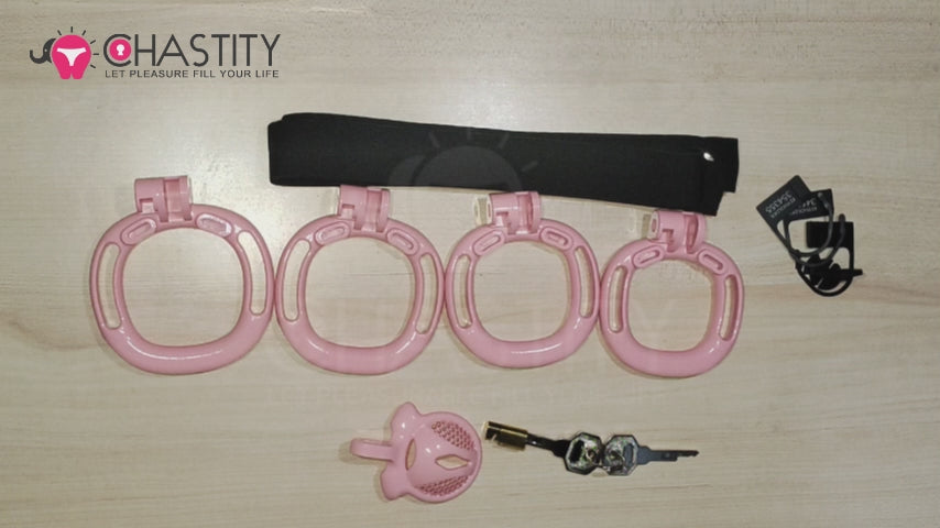 Sissy BDSM With Wearable Chastity Cage Video