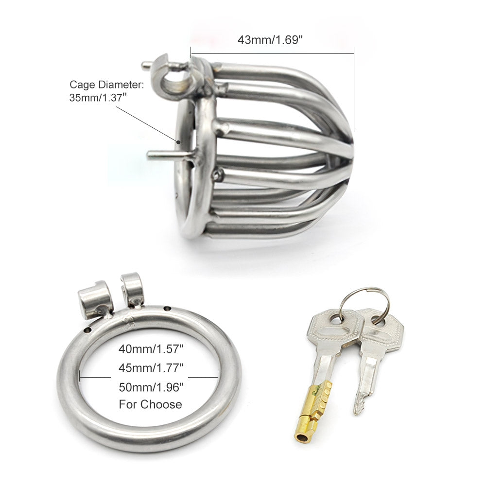 small metal chastity cage