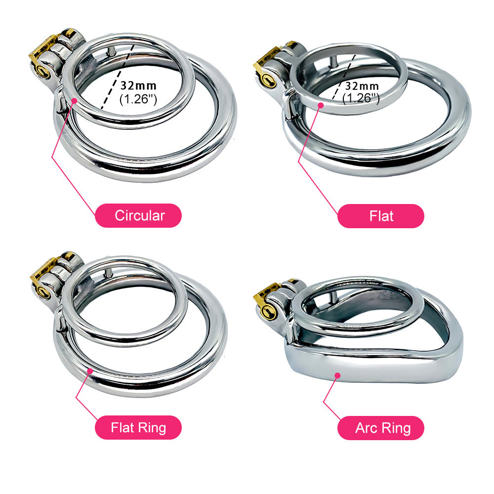 stainless steel chastity cock ring