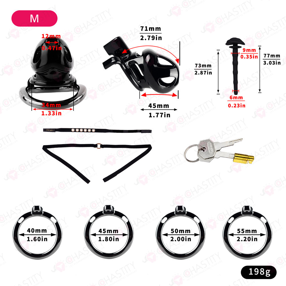 ABS & Metal Fancy Chastity Cage