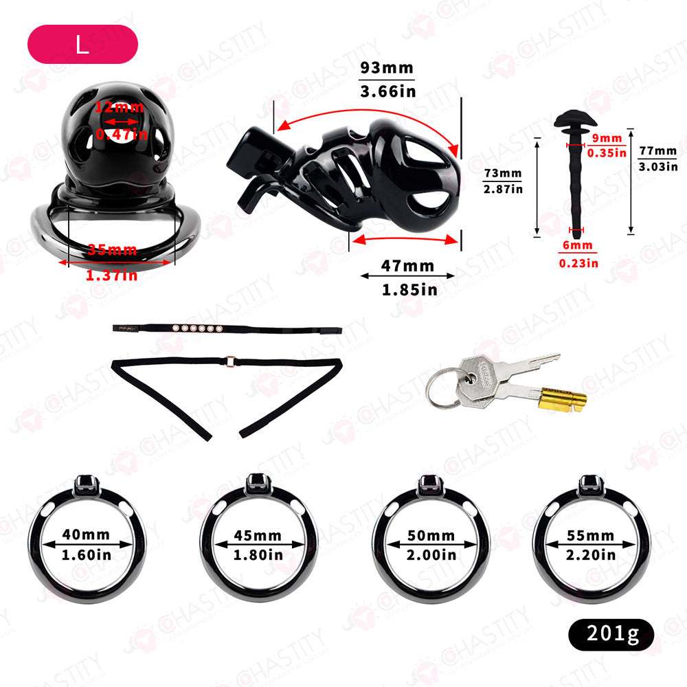 ABS & Metal Fancy Chastity Cage