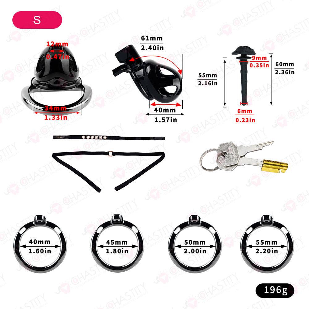 ABS & Metal Fancy Chastity Cage