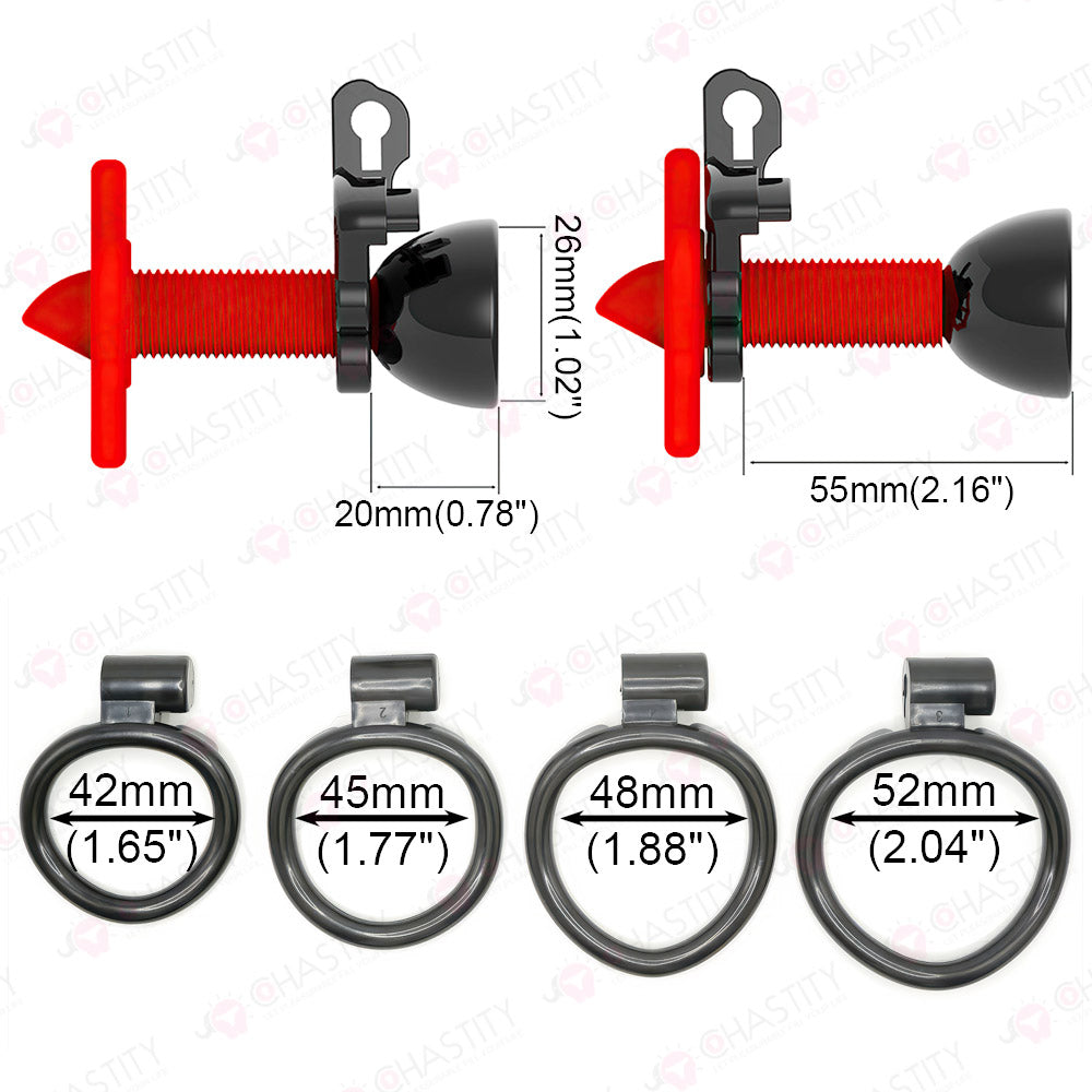 Adjustable Negative Valve Chastity Cage