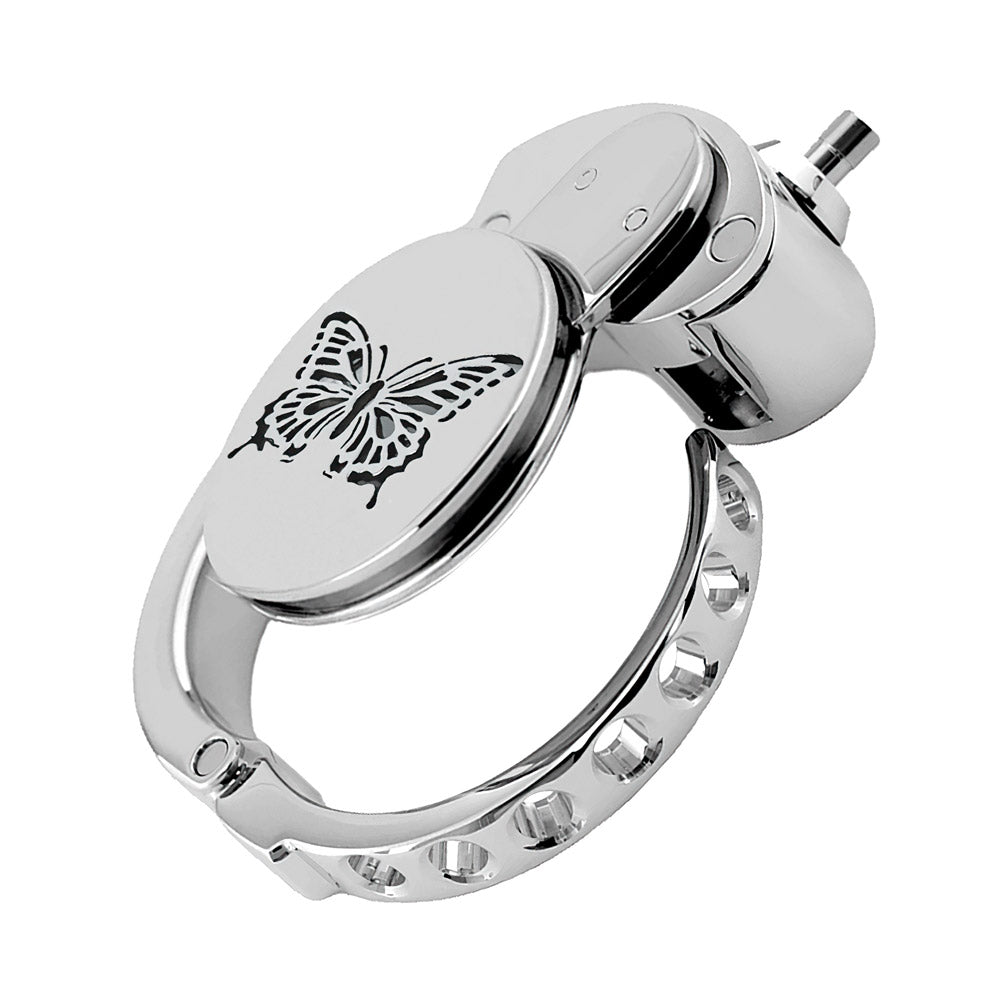 Adjustable Ring & Button-Lock Chastity Cage Emoji