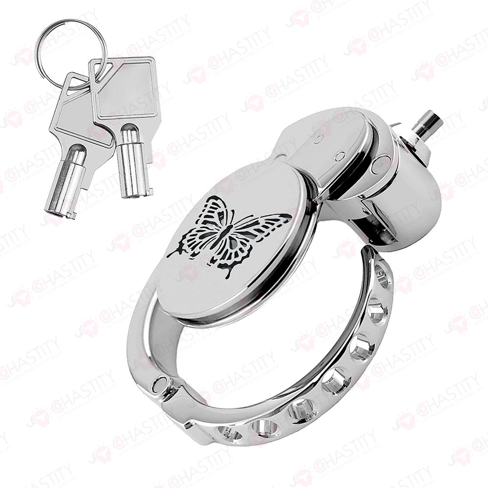 Adjustable Ring & Button-Lock Chastity Cage Emoji