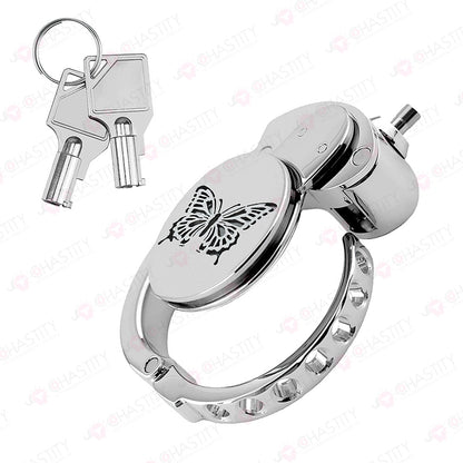 Adjustable Ring & Button-Lock Chastity Cage Emoji