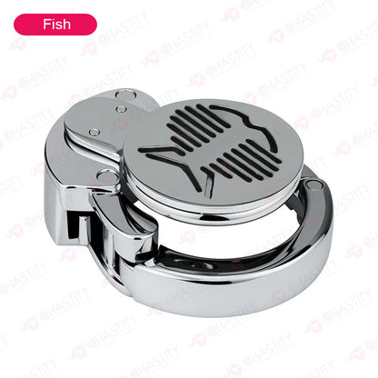 Adjustable Ring & Button-Lock Chastity Cage Emoji