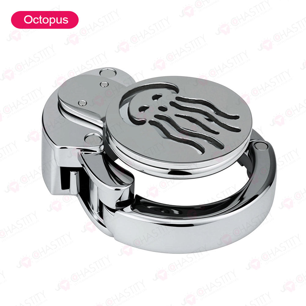 Adjustable Ring & Button-Lock Chastity Cage Emoji