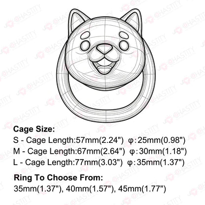 Anime Themed Shiba Charming Chastity Cage