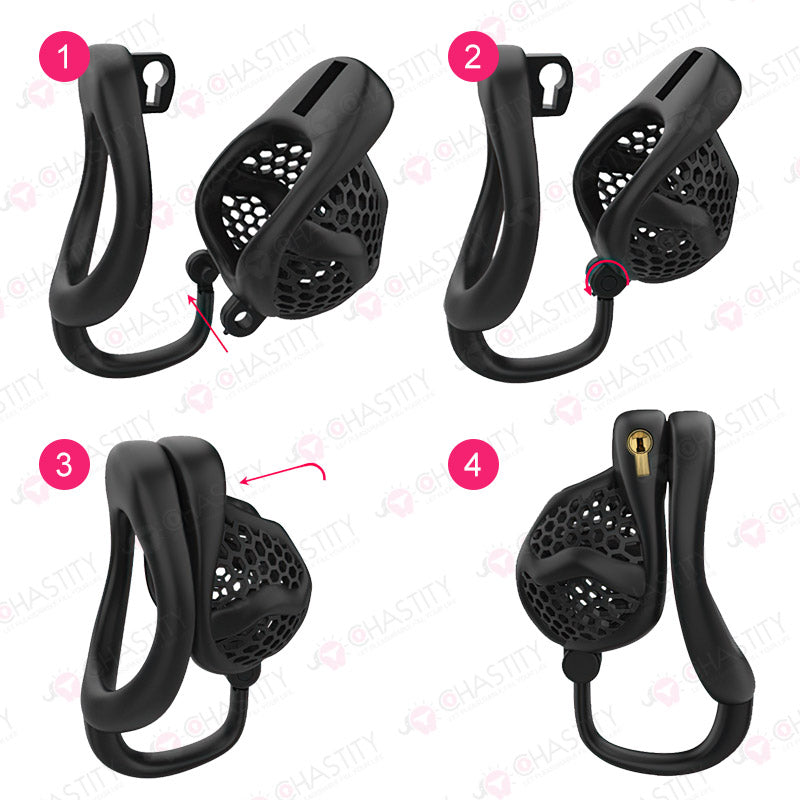 Ball Hook Cuff Cock Chastity Device