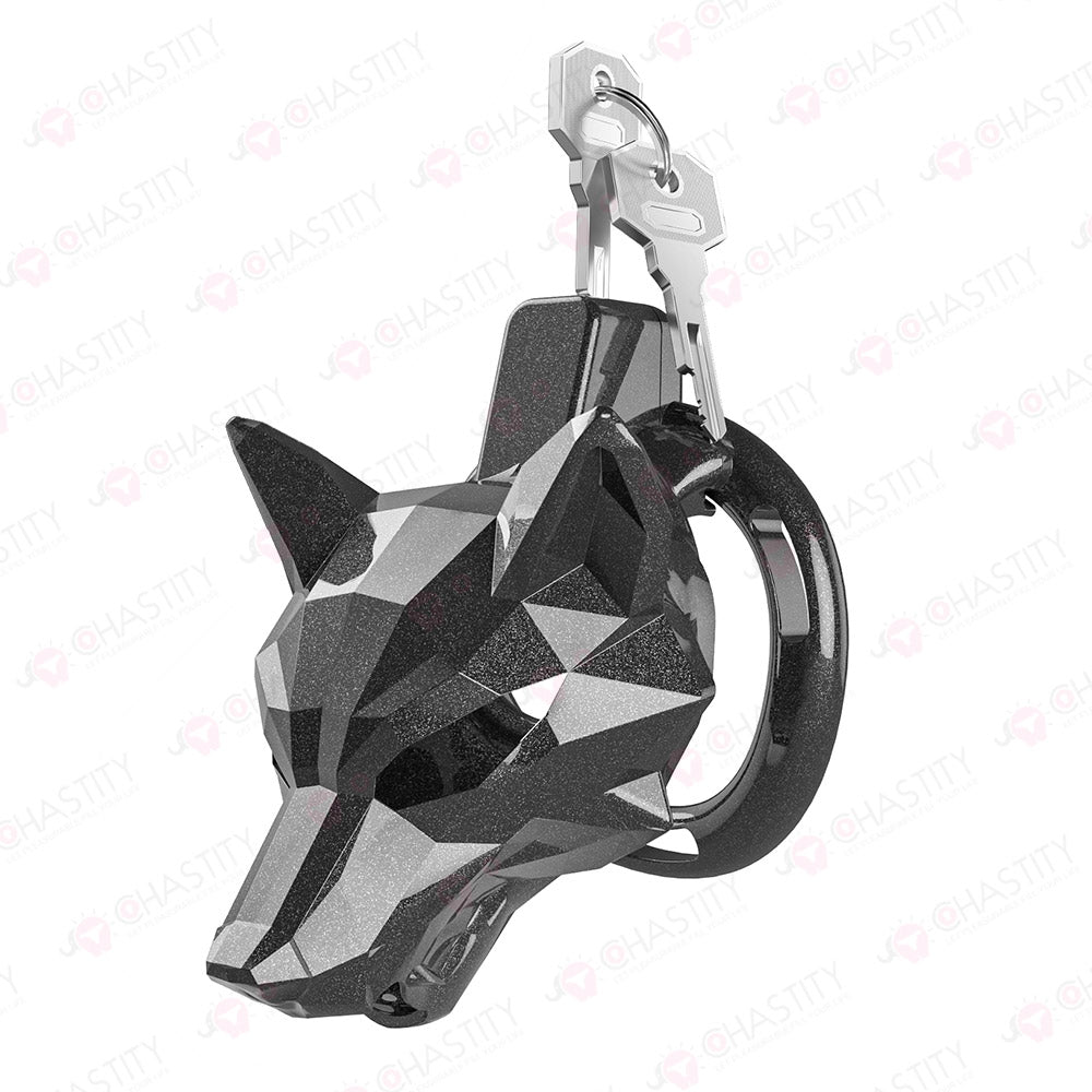 Black Wolf Chastity Cage