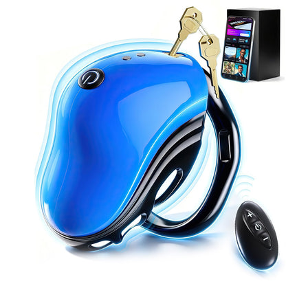Blue App & Remote Dual-Control Chastity Cage