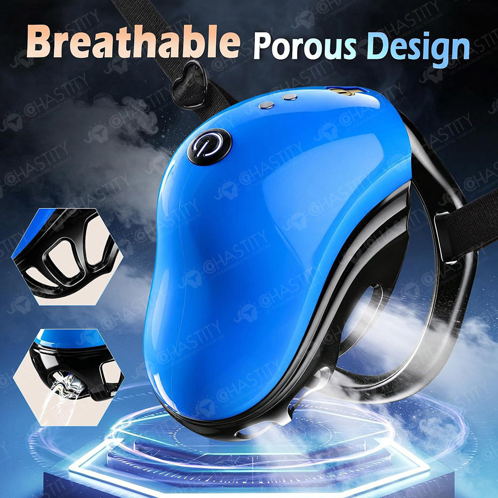 Blue App & Remote Dual-Control Chastity Cage