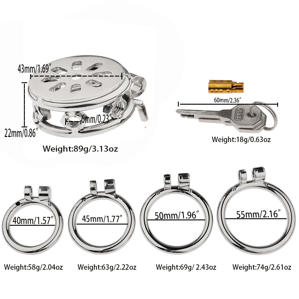 Bolted Chastity Cage With Spikes