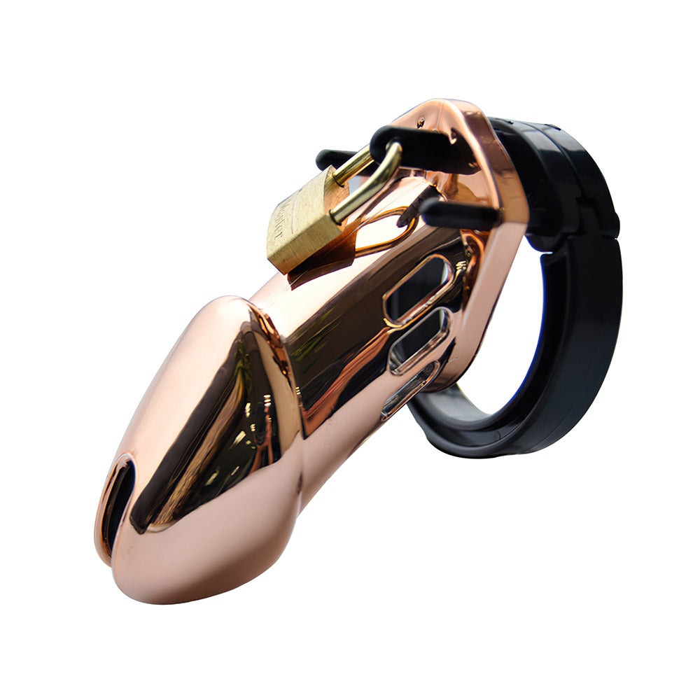 rose gold chastity cage