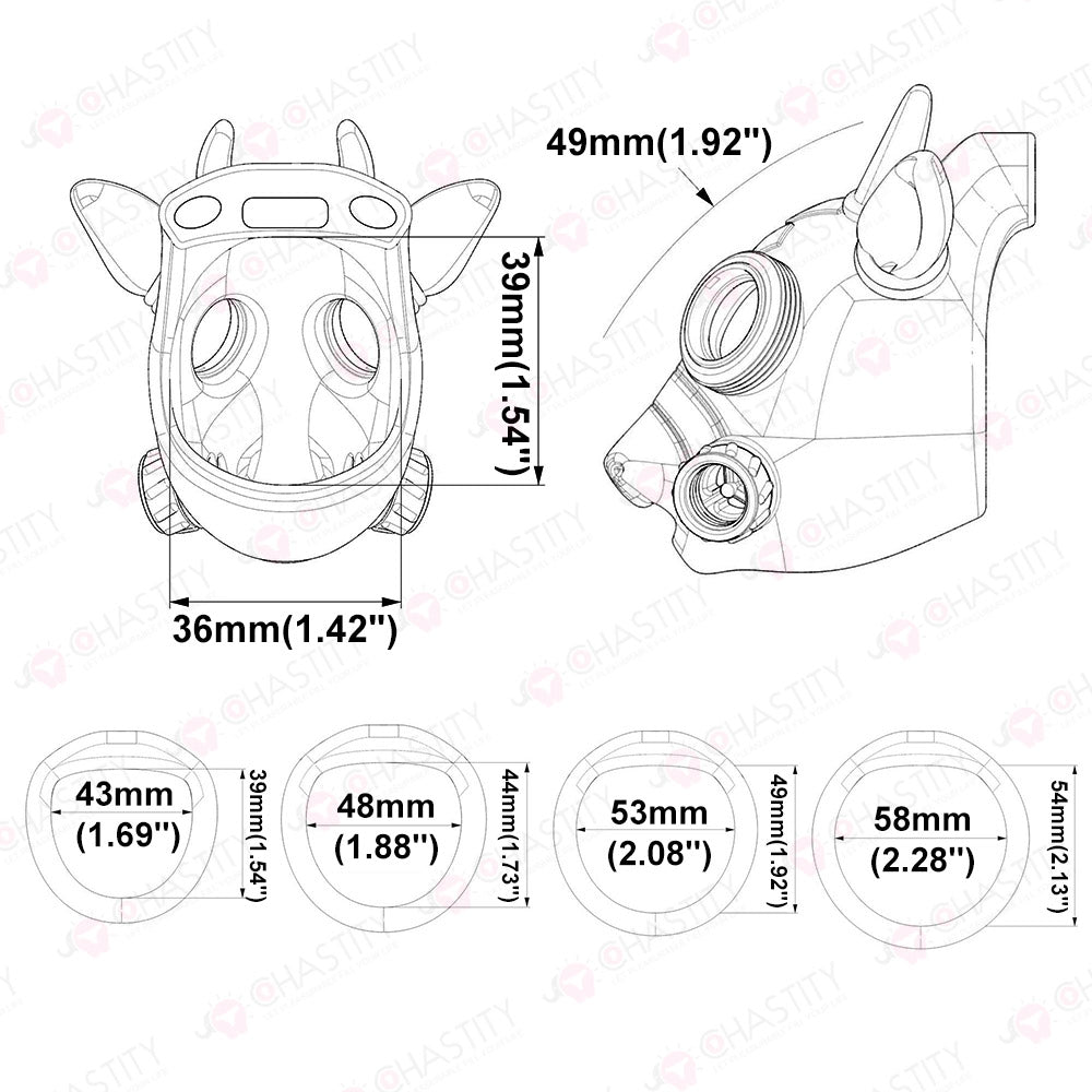 Bull-Head Badass Chastity Cage