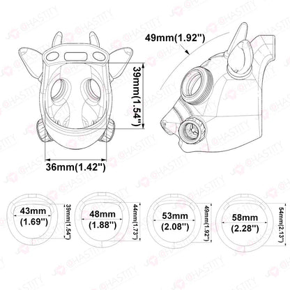 Bull-Head Badass Chastity Cage