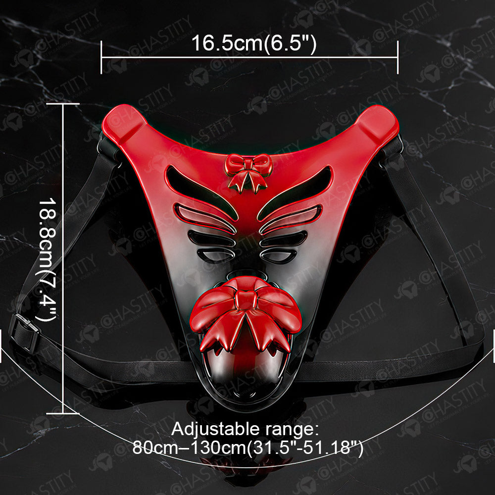 Butterfly's Promise – Red Gradient Bondage Chastity Belt