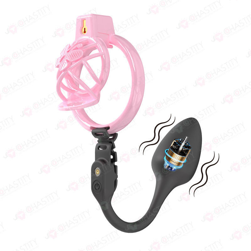 Chastity Cage Humiliation With Remote Controlled Butt Plug MChastity Chastity Cage Humiliation With Remote Controlled Butt Plug MChastity