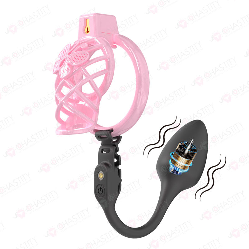 Chastity Cage Humiliation With Remote Controlled Butt Plug MChastity Chastity Cage Humiliation With Remote Controlled Butt Plug MChastity