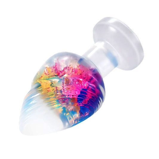 Clear & Rainbow Soft Anal Plug