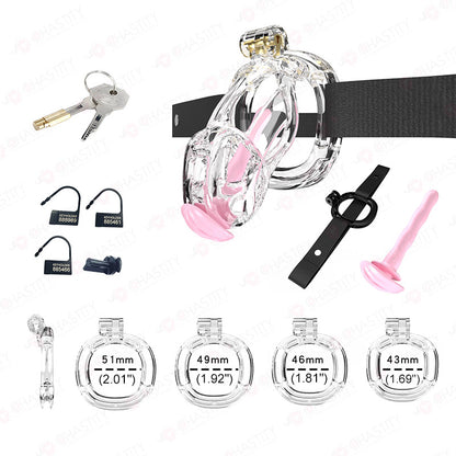 Cobra Chastity Set With 4 Wearable Ring