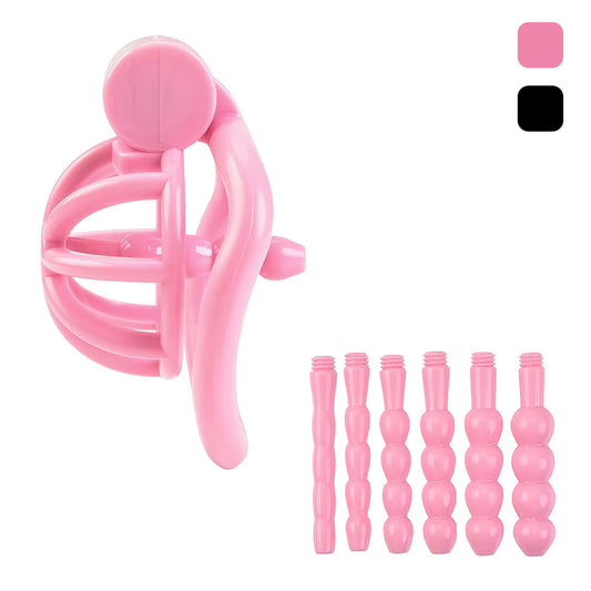 Compact Chastity Device With Urethral Plug Kit