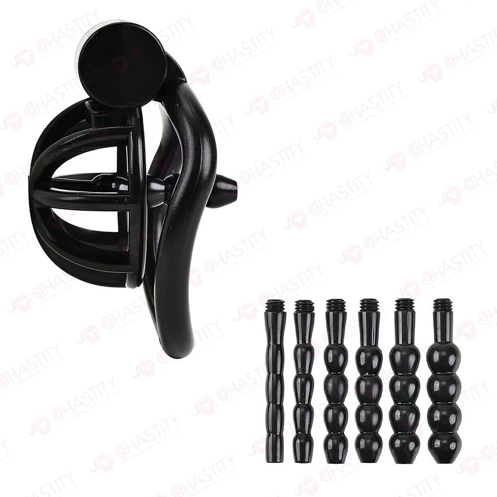 Compact Chastity Device With Urethral Plug Kit
