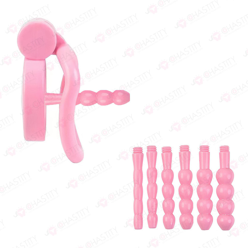 Compact Chastity Device With Urethral Plug Kit