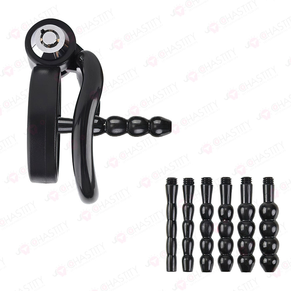 Compact Chastity Device With Urethral Plug Kit