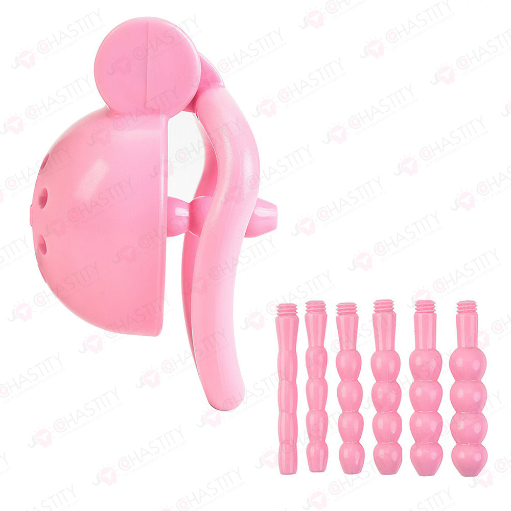 Compact Chastity Device With Urethral Plug Kit