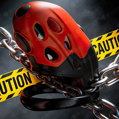 LOCKINK Crimson Snake Retractable Electro Shock & Vibrating High-Tech Chastity Cage