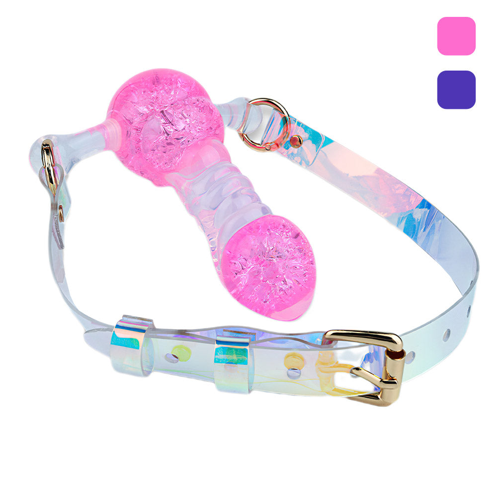 Crystal Silicone Dildo Mouth Gag