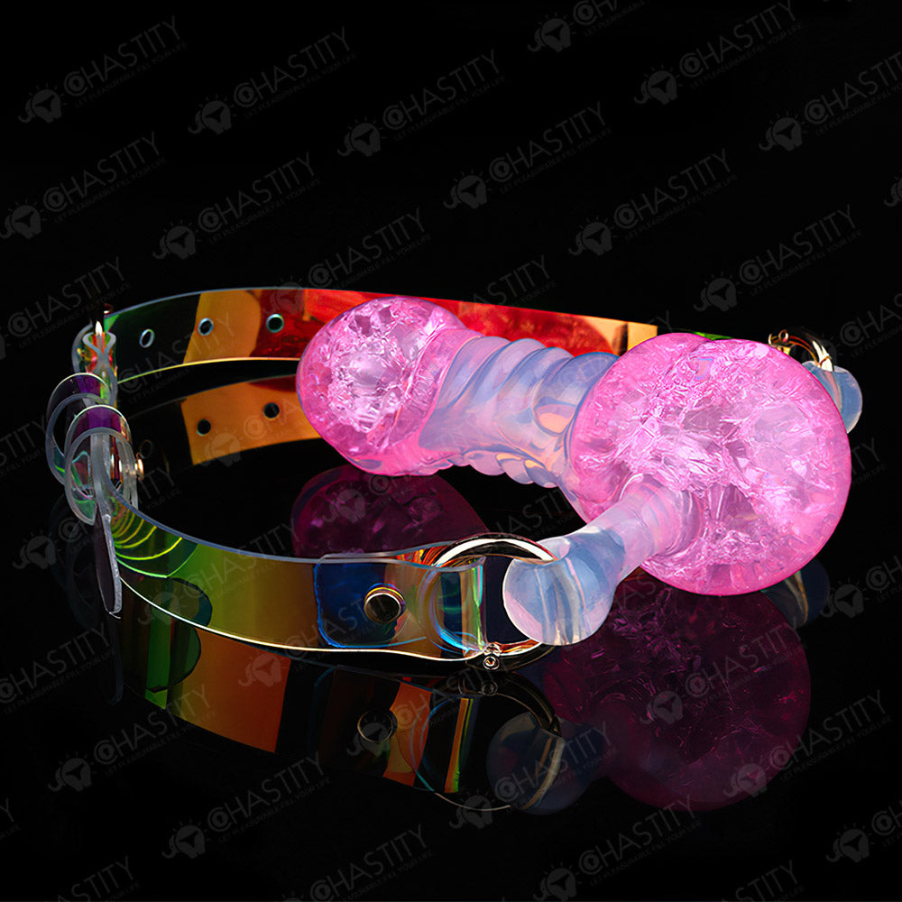Crystal Silicone Dildo Mouth Gag