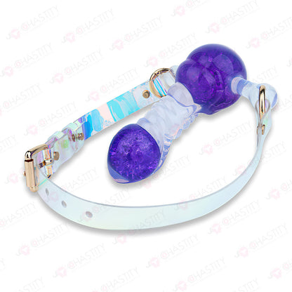 Crystal Silicone Dildo Mouth Gag