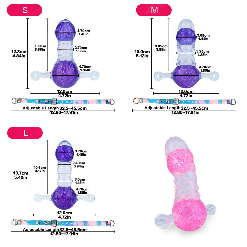 Crystal Silicone Dildo Mouth Gag