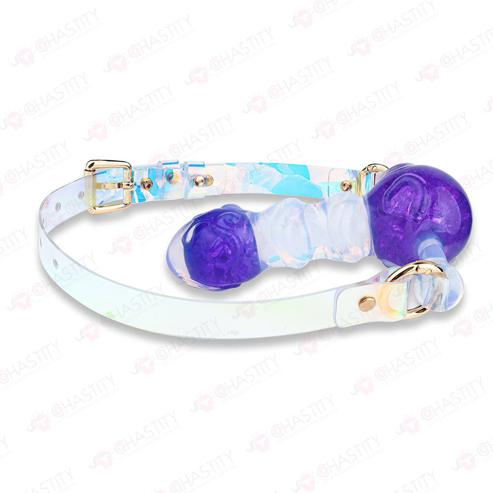 Crystal Silicone Dildo Mouth Gag