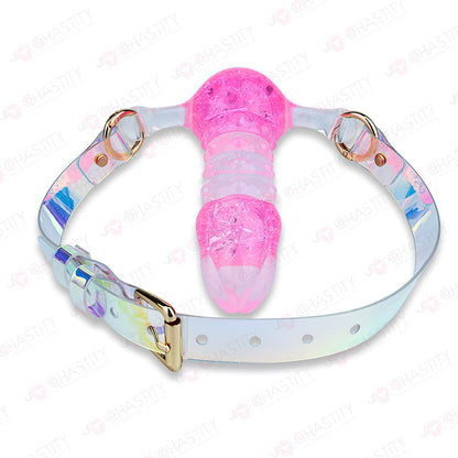 Crystal Silicone Dildo Mouth Gag