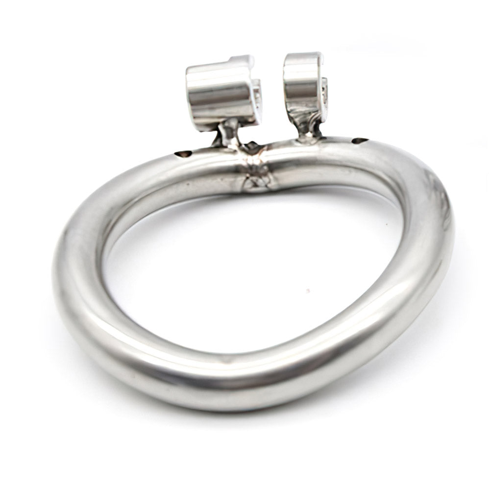 Curved Metal Chastity Cage Ring Accessory