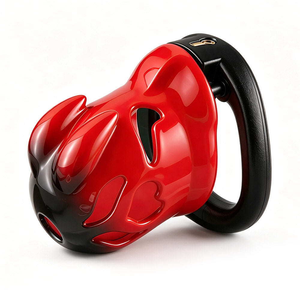 Dark Flame - Rabbit Head Chastity Cage