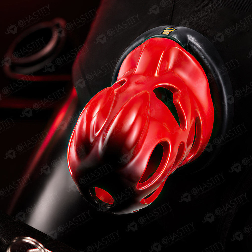 Dark Flame - Rabbit Head Chastity Cage