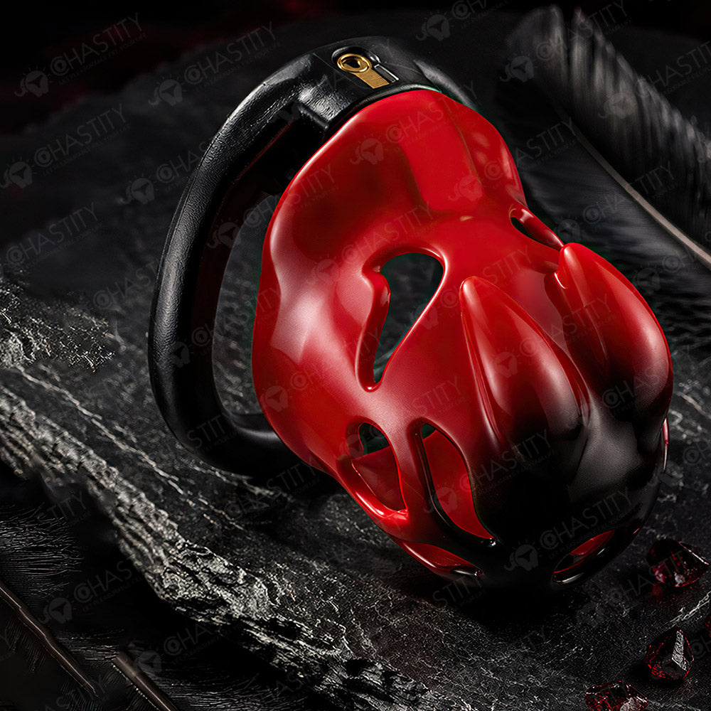 Dark Flame - Rabbit Head Chastity Cage