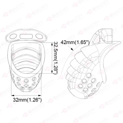 Dark Knight Layered Armor Chastity Cage Overnight